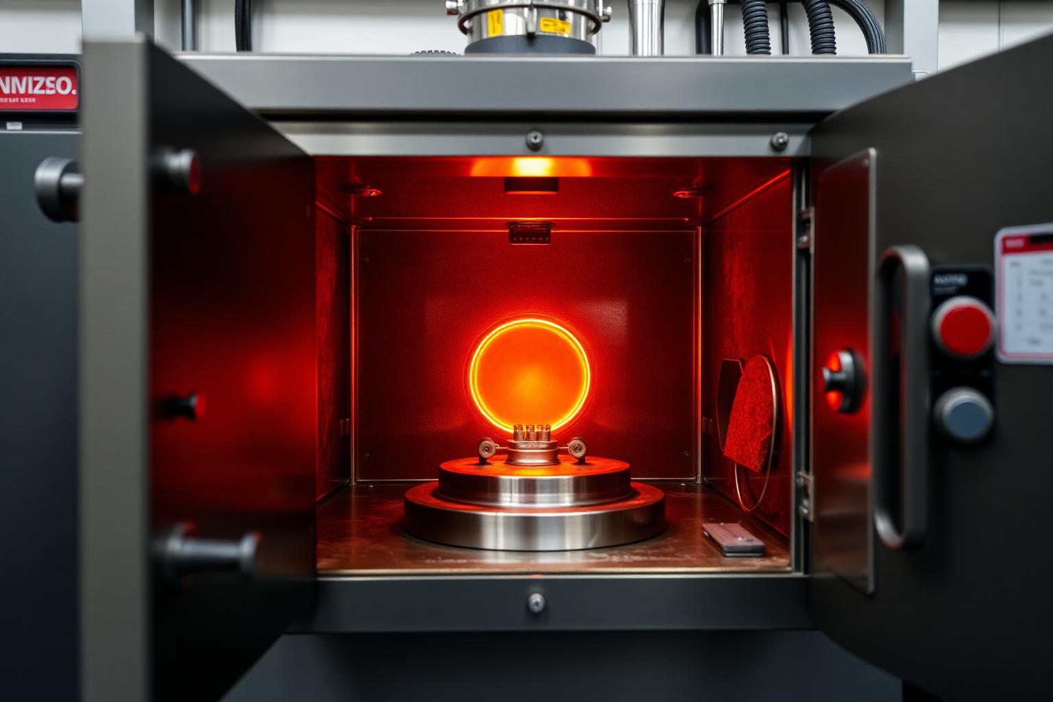 Nitinol shape-setting furnace with glowing heating element and fixture